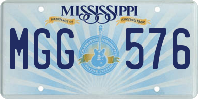 MS license plate MGG576