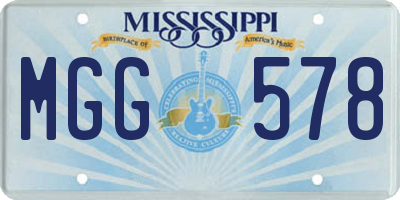 MS license plate MGG578