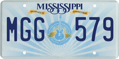 MS license plate MGG579