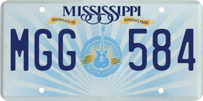 MS license plate MGG584