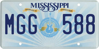 MS license plate MGG588
