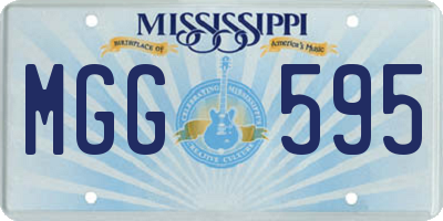 MS license plate MGG595