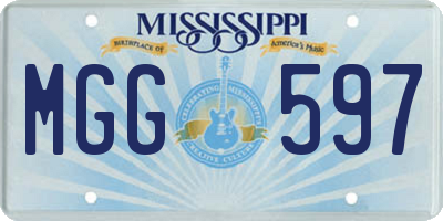 MS license plate MGG597