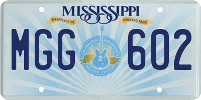 MS license plate MGG602