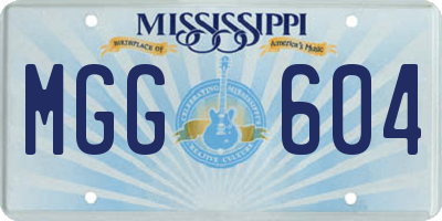 MS license plate MGG604