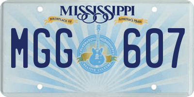 MS license plate MGG607