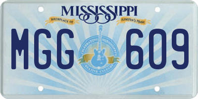MS license plate MGG609