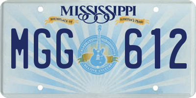 MS license plate MGG612