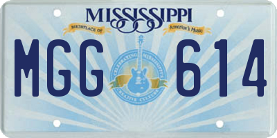 MS license plate MGG614