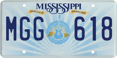 MS license plate MGG618