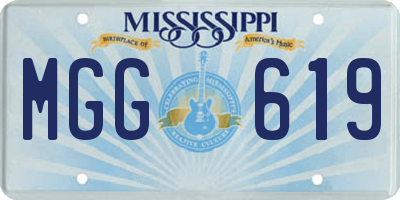 MS license plate MGG619