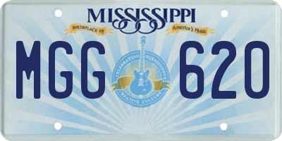 MS license plate MGG620