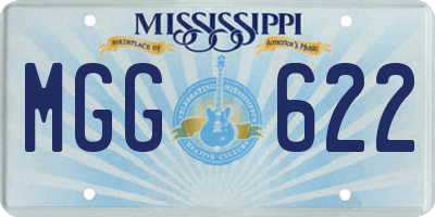 MS license plate MGG622