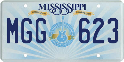 MS license plate MGG623