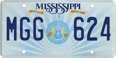 MS license plate MGG624