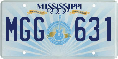 MS license plate MGG631