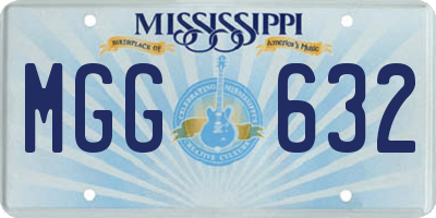 MS license plate MGG632
