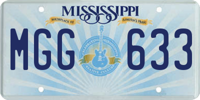 MS license plate MGG633