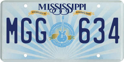 MS license plate MGG634