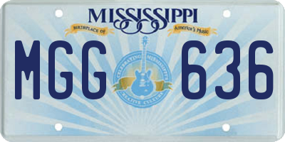 MS license plate MGG636