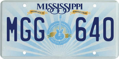 MS license plate MGG640