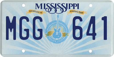 MS license plate MGG641