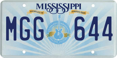 MS license plate MGG644