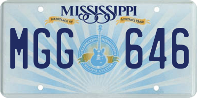 MS license plate MGG646