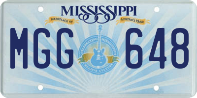 MS license plate MGG648