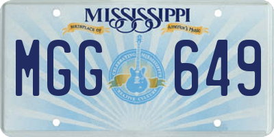 MS license plate MGG649