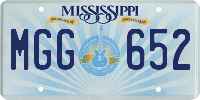 MS license plate MGG652