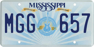 MS license plate MGG657