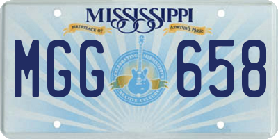 MS license plate MGG658