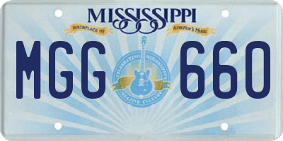 MS license plate MGG660