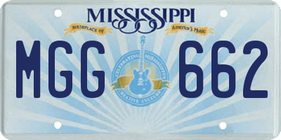 MS license plate MGG662