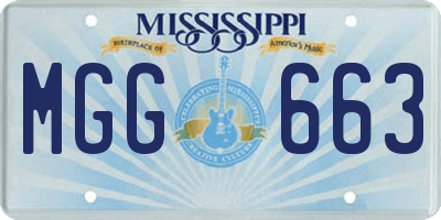 MS license plate MGG663