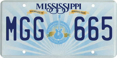 MS license plate MGG665