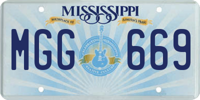 MS license plate MGG669