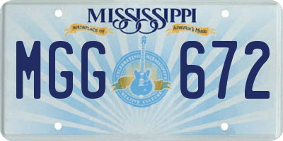 MS license plate MGG672