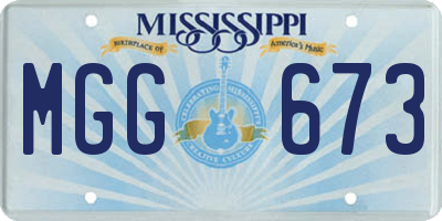 MS license plate MGG673