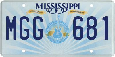 MS license plate MGG681