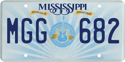 MS license plate MGG682
