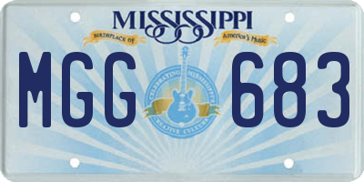MS license plate MGG683