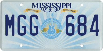 MS license plate MGG684
