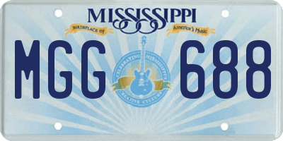MS license plate MGG688