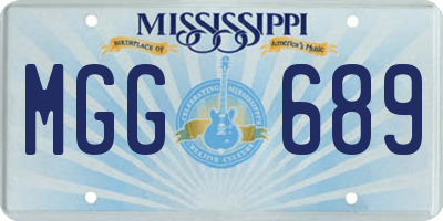 MS license plate MGG689