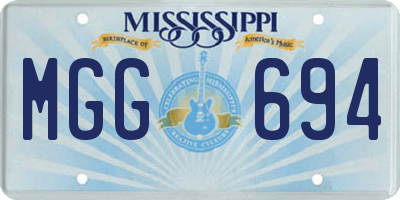 MS license plate MGG694