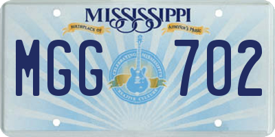 MS license plate MGG702