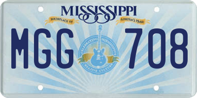 MS license plate MGG708