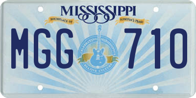 MS license plate MGG710
